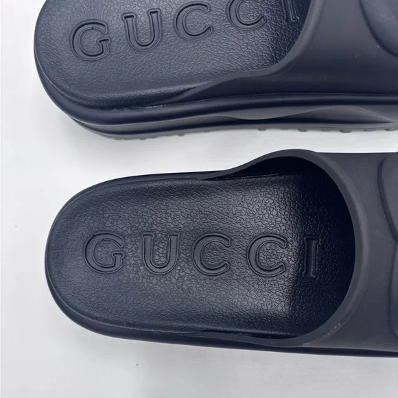 Gucci Black Slide Sandals - Picture 4 of 9